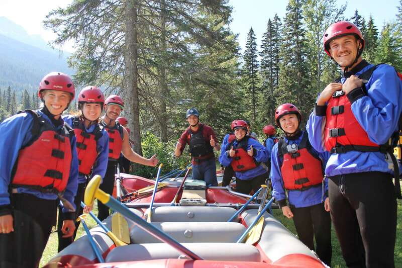 5-Hour Fraser River Rafting in Jasper National Park - Getting suited up for cold Fraser River water