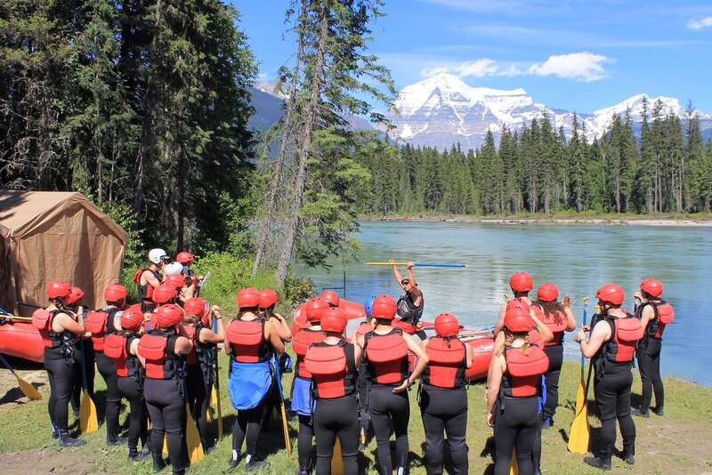 5-Hour Fraser River Rafting in Jasper National Park - Stopping above Rearguard Falls