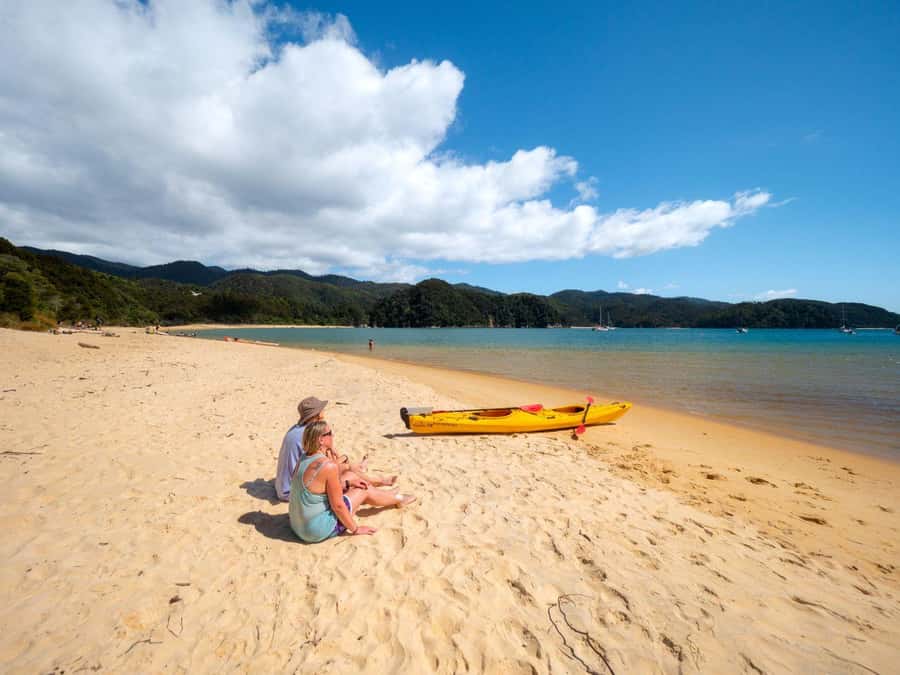 Abel Tasman National Park: Cruise, Kayak, & Hike Tour - From Kaiteriteri to Observation Beach by catamaran