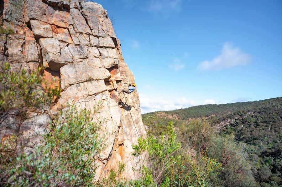 Adelaide: Rock Climb and Abseil Onkaparinga National Park - Climbing routes for first-timers and returning climbers
