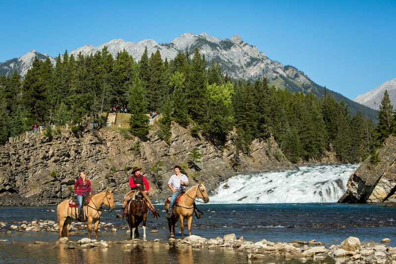 Banff National Park: 1-Hour Spray River Horseback Ride - Following the trail toward Bow Falls