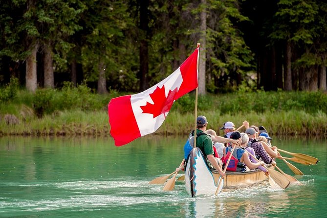 Banff National Park Big Canoe Tour - A Big Canoe Built for Shared Fun