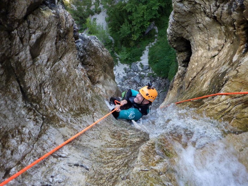 Bovec Adventure: Canyoning in Triglav National Park - The 48-meter Parabola waterfall rappel