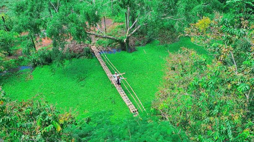 Can Tho: Floating Market & Lung Ngoc Hoang Nature Reserve - Bamboo basket weaving beside the river
