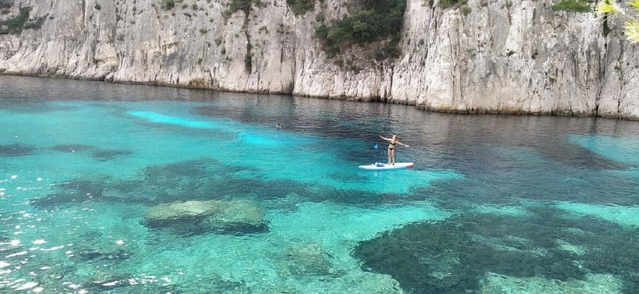Cassis : Calanques National Park Standup Paddleboarding Tour - En-Vau is the reward for the effort