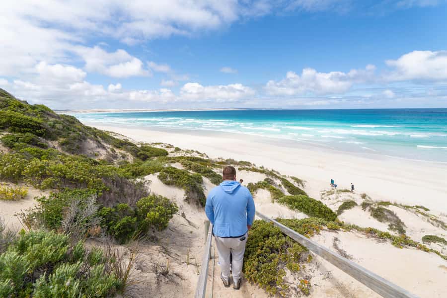Coffin Bay National Park: Highlights and Off-Road 4WD Tour - Limestone cliffs, white sand, and open bays