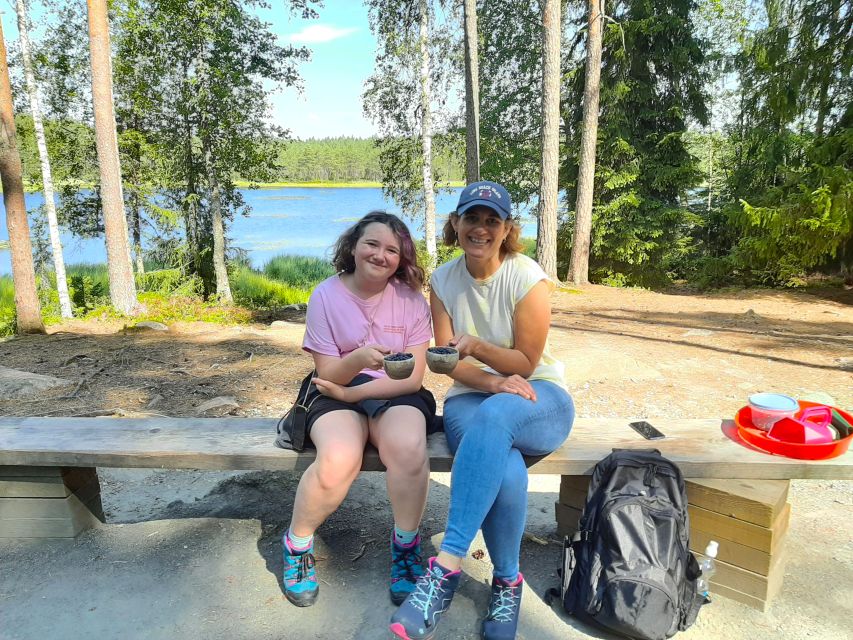 From Helsinki: Berry Picking Day Trip in a National Park - Lunch beside the lake and the campfire