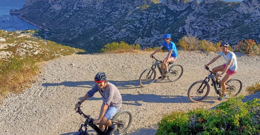 From Marseille: Calanques National Park E-Mountain Bike Tour - Steep climbs, electric assistance, and the beach stop