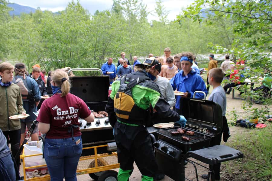 Glacier National Park: Whitewater Rafting with Dinner - The riverside barbecue is more than an afterthought