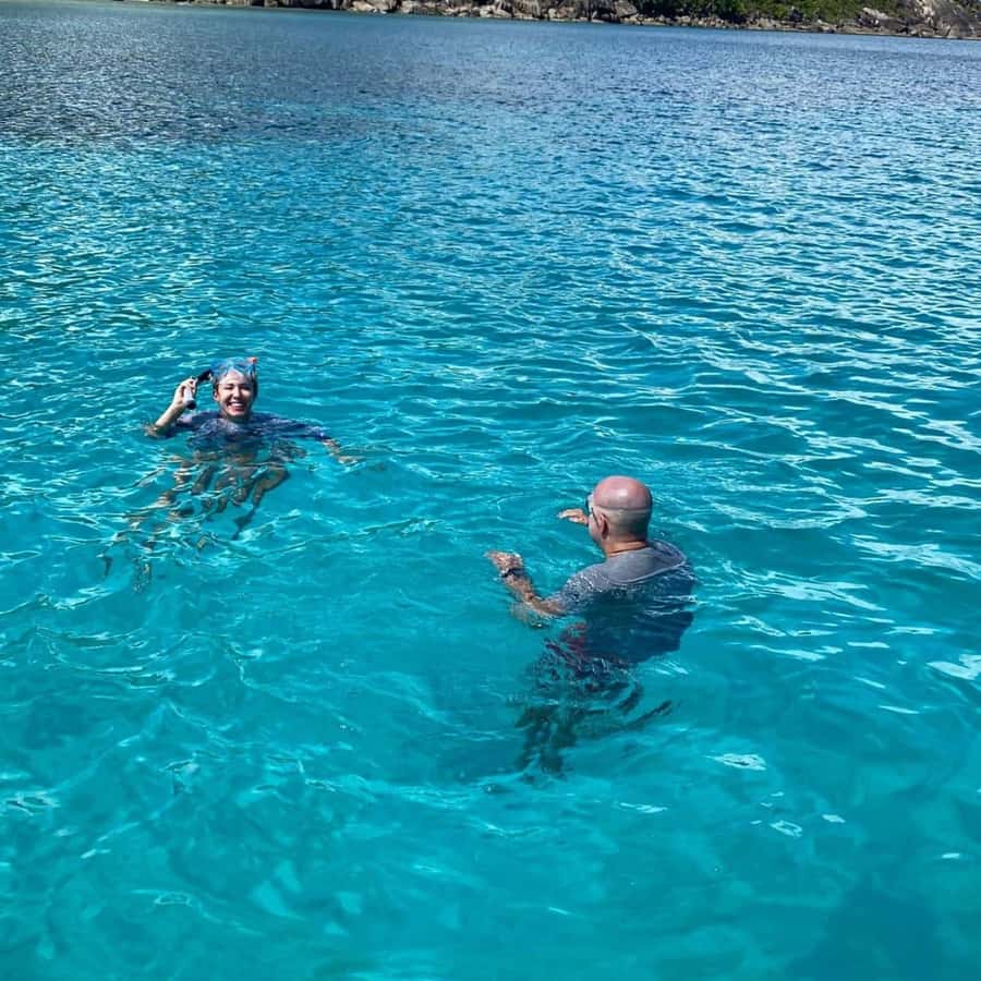 Glassbottom boat & Crystalkayak SteAnneMarinePark Snorkeling - Fish feeding and the first look below the surface