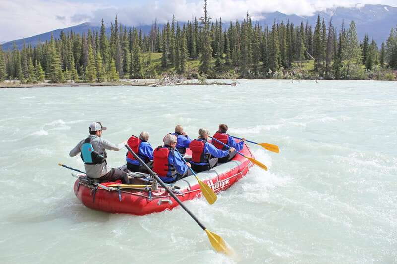 Jasper National Park Family Friendly Rafting Adventure - Getting fitted for wetsuits and safety gear