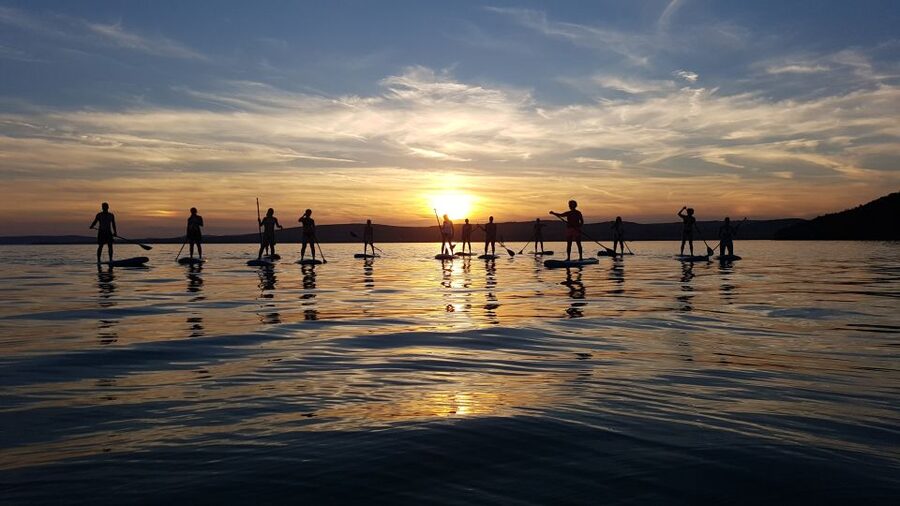 Lake Balaton: Sunset SUP Tour along the Tihany National Park - Sunset paddling at the quiet end of Lake Balaton