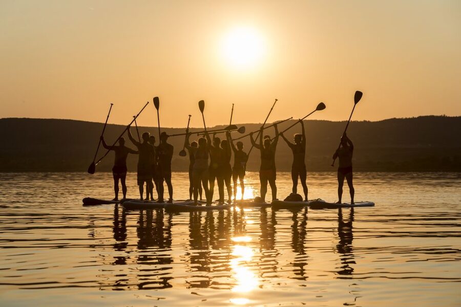 Lake Balaton: Sunset SUP Tour along the Tihany National Park - Getting comfortable on the board before sunset