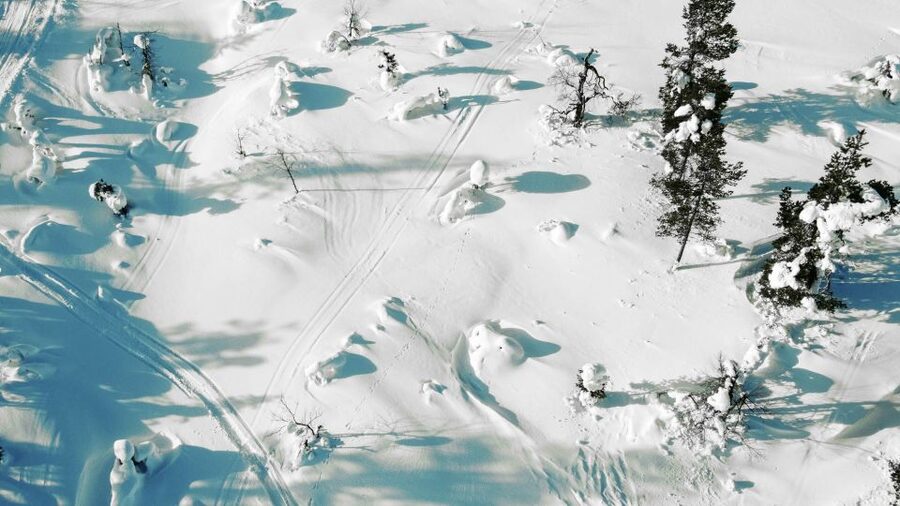 Levi: Snowshoe Adventure in the Wilderness - Meeting in Sirkka and riding into the wilderness