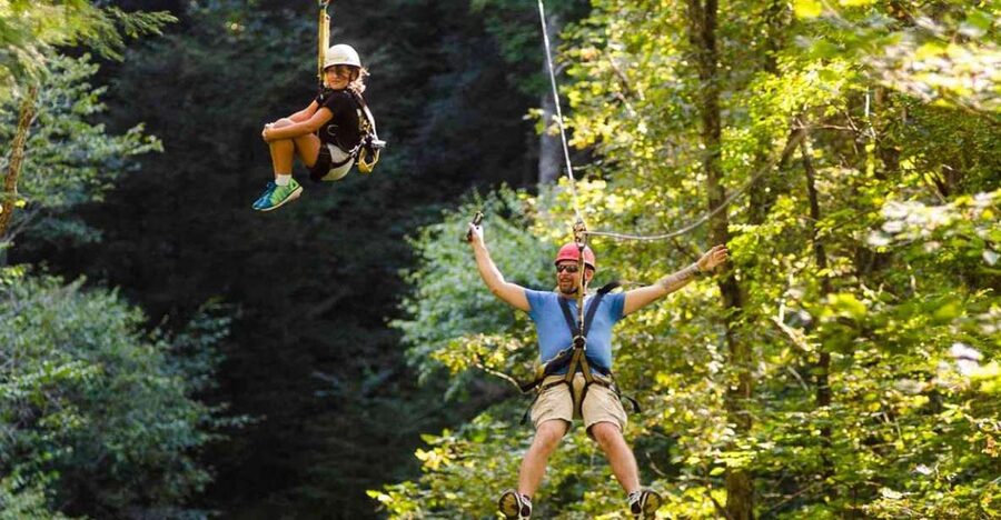 Oak Hill: Zipline Tour in New River Gorge National Park - Two swinging bridges slow the pace