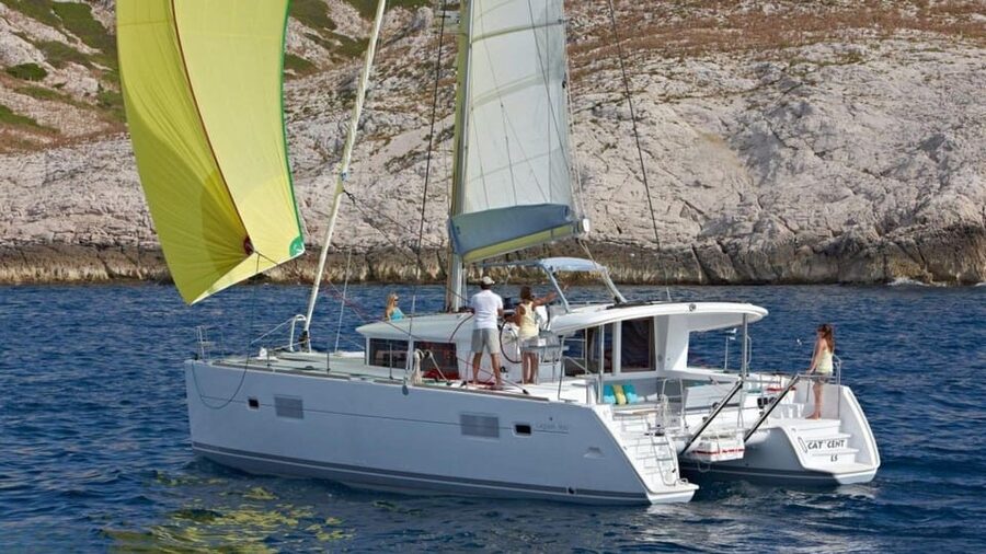 Olbia: catamaran tour in the Tavolara Marine Protected Area - The final swim near Porto Istana or Cala Girgolu