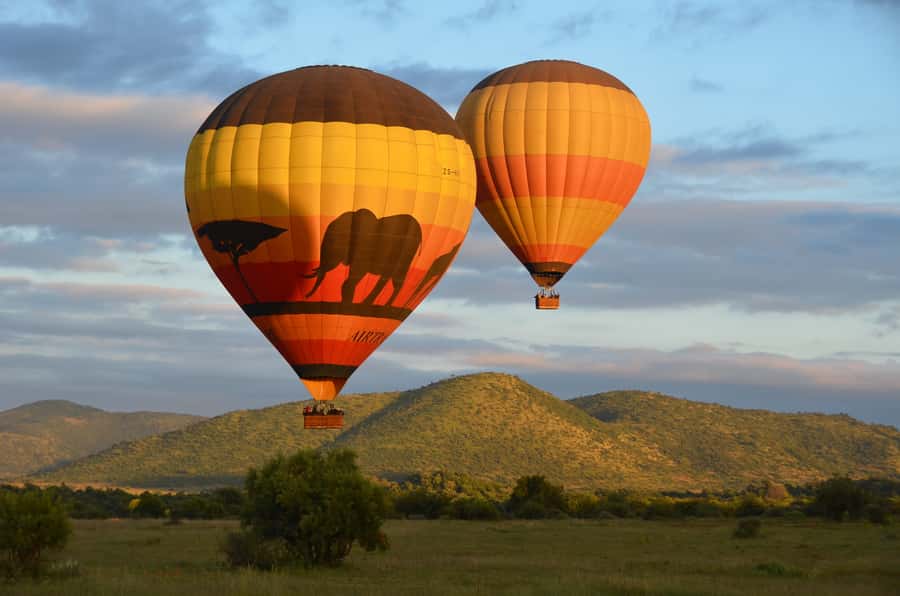 Pilanesberg National Park/Sun City Hot Air Balloon Safari - Preparing for takeoff in the park