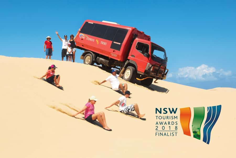 Port Stephens: Worimi National Park Sandboarding Adventure - The safety briefing and first run