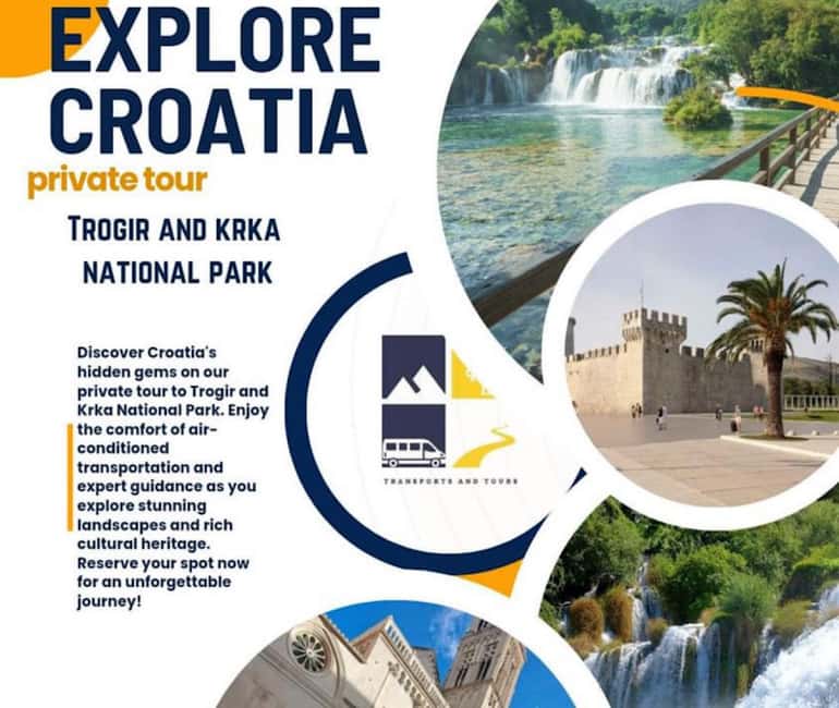Private tour from Split area: Trogir and Krka National Park - Key points at a glance