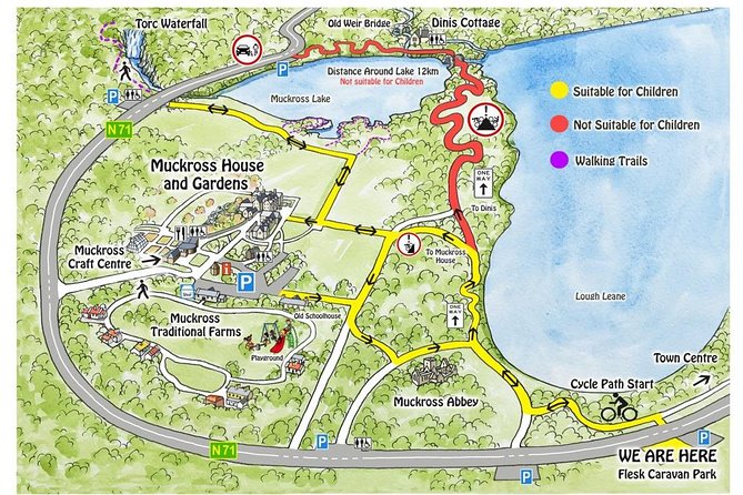 Self-Guided Bike Tour of Killarney National Park, Muckross Gardens & Waterfall - Starting at Killarney Flesk Caravan & Camping Park