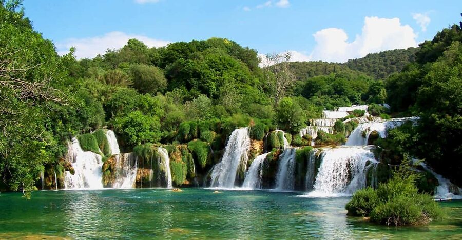 Split/Trogir: Krka National Park Day Trip & Boat to Skradin - The boat through the Krka River canyon