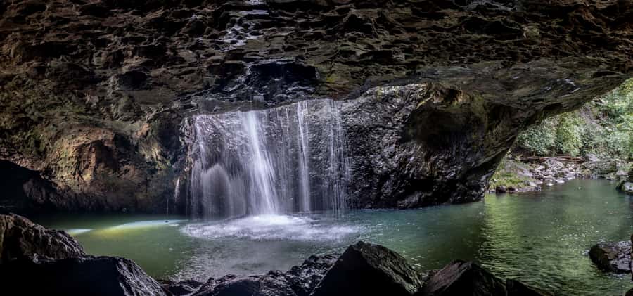 Spring Brook National Park Driving Tour with an APP - Twin Falls, where two streams frame the forest