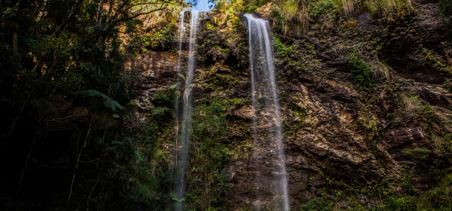 Spring Brook National Park Driving Tour with an APP - Purlingbrook Falls, the powerful first stop