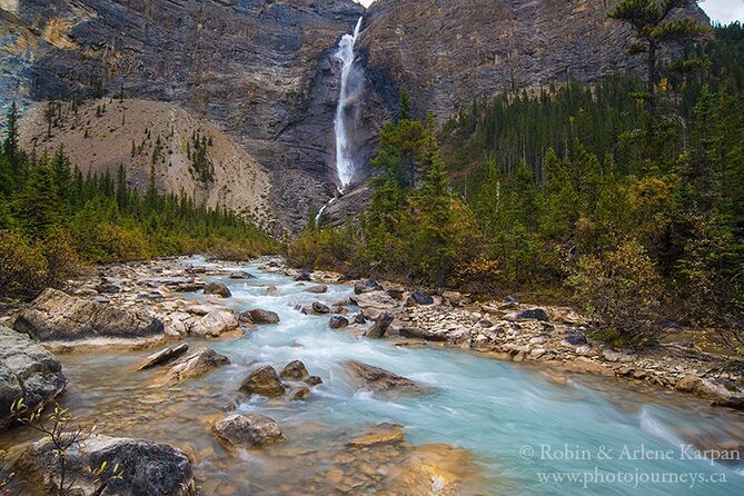 Tour of Yoho National Park See Canada's Second Highest Waterfall - Marble Canyon: turquoise water in a narrow gorge