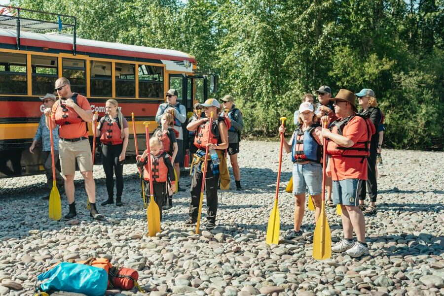 West Glacier: Glacier National Park Scenic Raft Trip - Reaching Blankenship Bridge